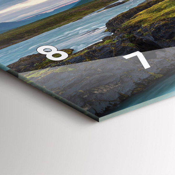 Reloj horizontal Paisaje con cascada