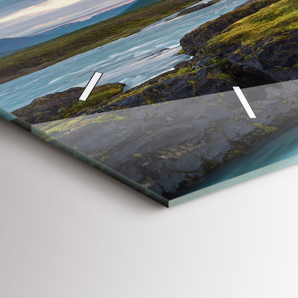 Reloj horizontal Paisaje con cascada