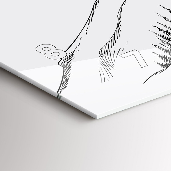 Reloj horizontal Montañas dibujadas