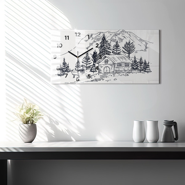 Reloj horizontal Ciudad de dibujos animados