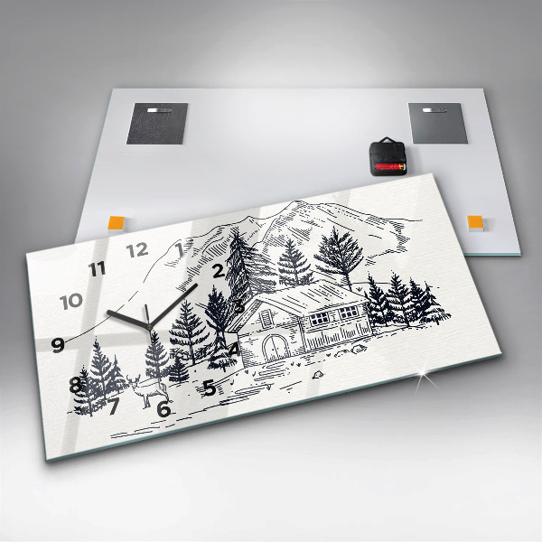 Reloj horizontal Ciudad de dibujos animados