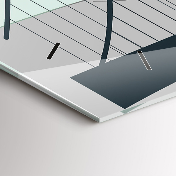 Reloj de cristal horizontal Puente verde