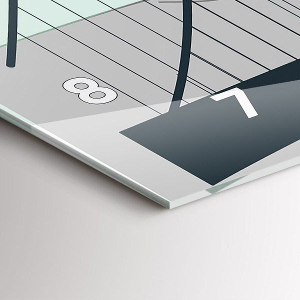 Reloj de cristal horizontal Puente verde