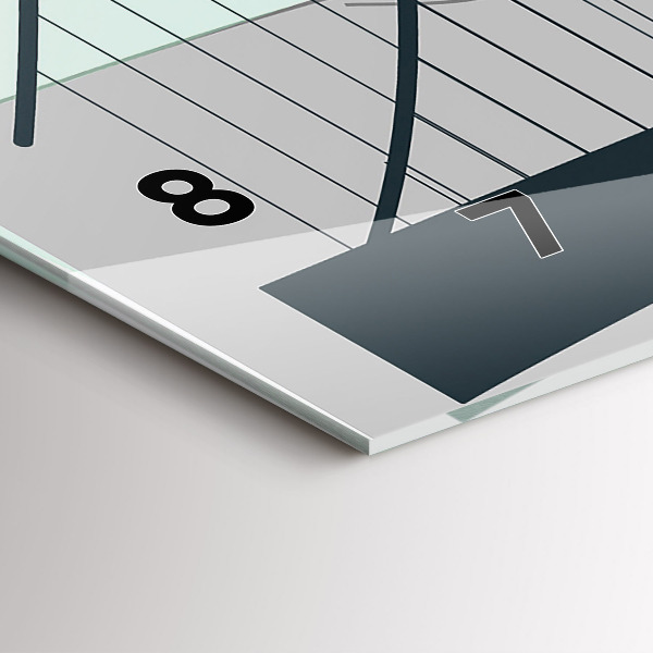 Reloj de cristal horizontal Puente verde