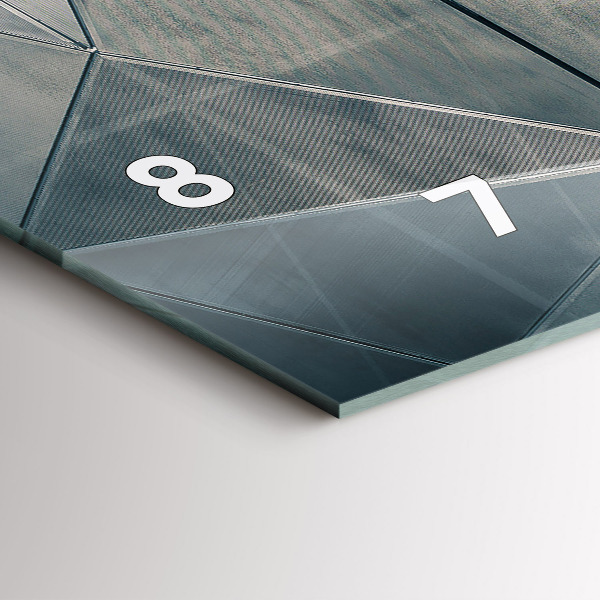 Reloj de cristal horizontal Metal triángulos abstractos