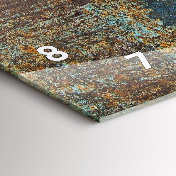 Reloj de cristal horizontal Textura de metal viejo