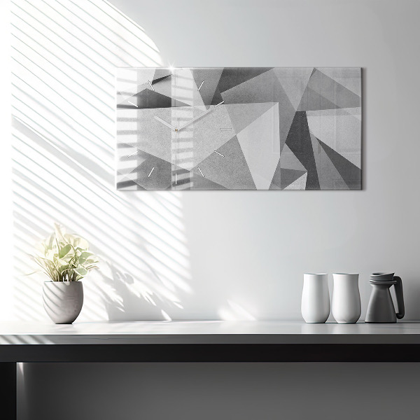 Reloj horizontal Abstracción geométrica gris