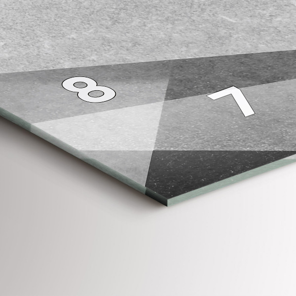 Reloj horizontal Abstracción geométrica gris