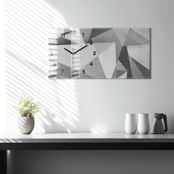 Reloj horizontal Abstracción geométrica gris