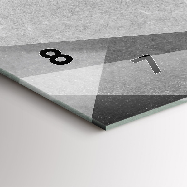 Reloj horizontal Abstracción geométrica gris