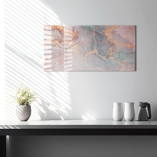 Reloj horizontal Textura de mármol