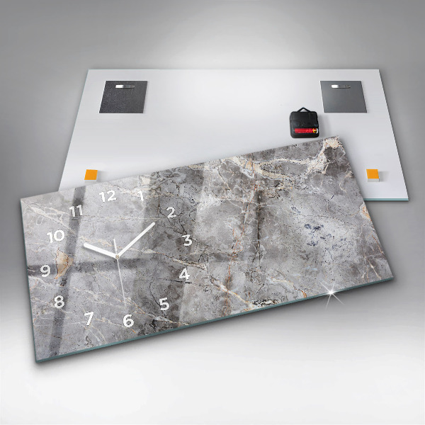 Reloj horizontal Granito gris Piedra de mármol