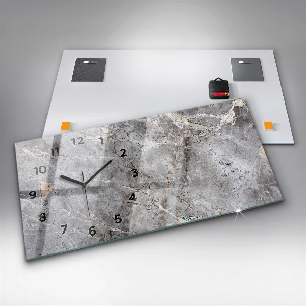 Reloj horizontal Granito gris Piedra de mármol