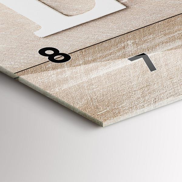 Reloj de cristal horizontal Inscripción de amor