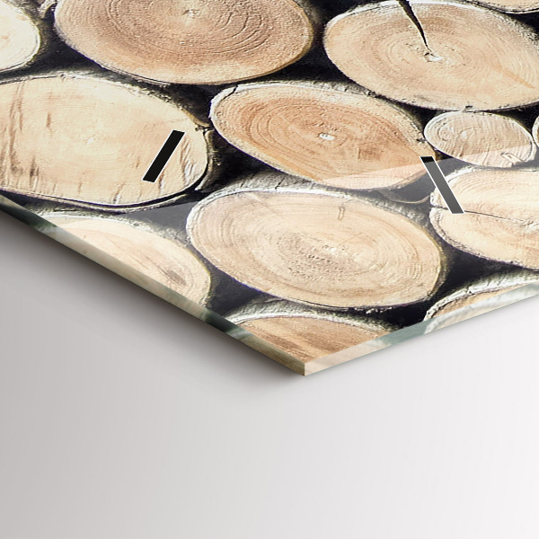 Reloj de cristal horizontal Tocones de árbol truncados