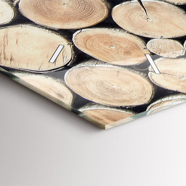 Reloj de cristal horizontal Tocones de árbol truncados