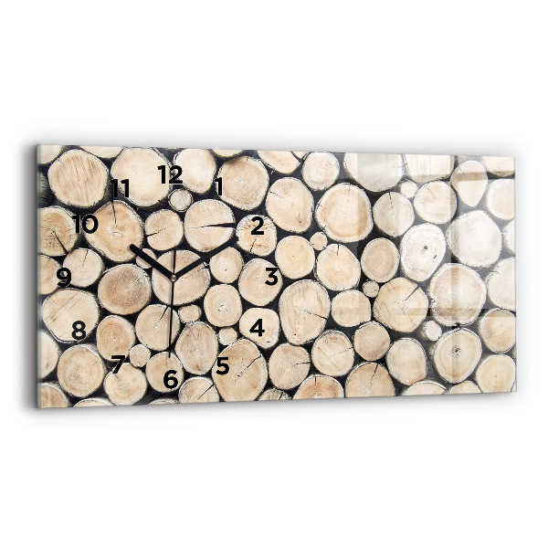 Reloj de cristal horizontal Tocones de árbol truncados