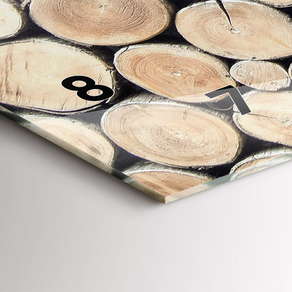 Reloj de cristal horizontal Tocones de árbol truncados