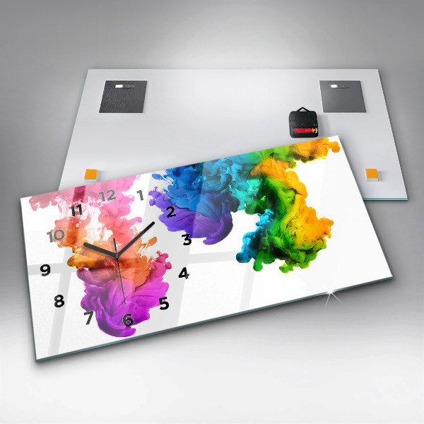 Reloj de cristal horizontal Arco iris de colores