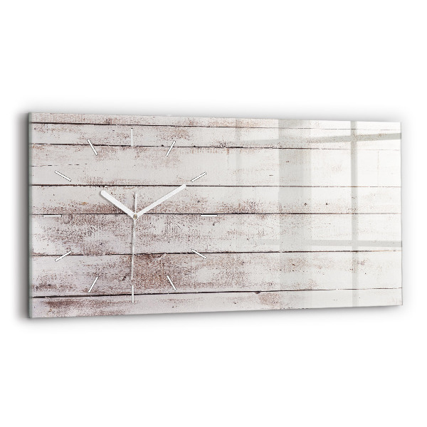 Reloj de cristal horizontal Ligeros tablones de madera