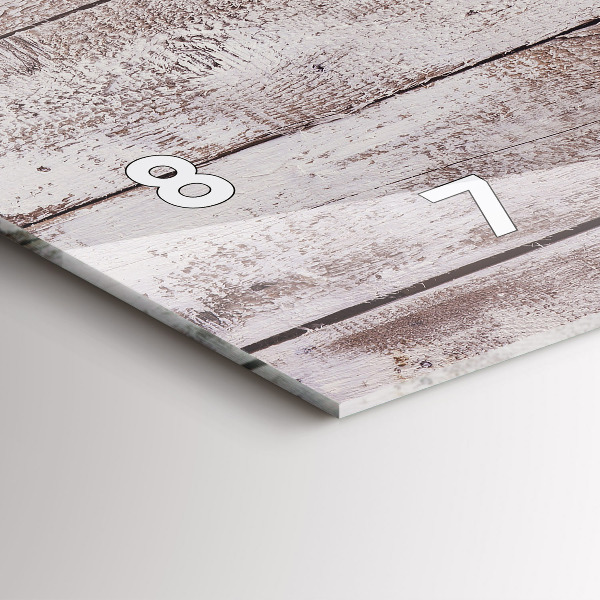 Reloj de cristal horizontal Ligeros tablones de madera