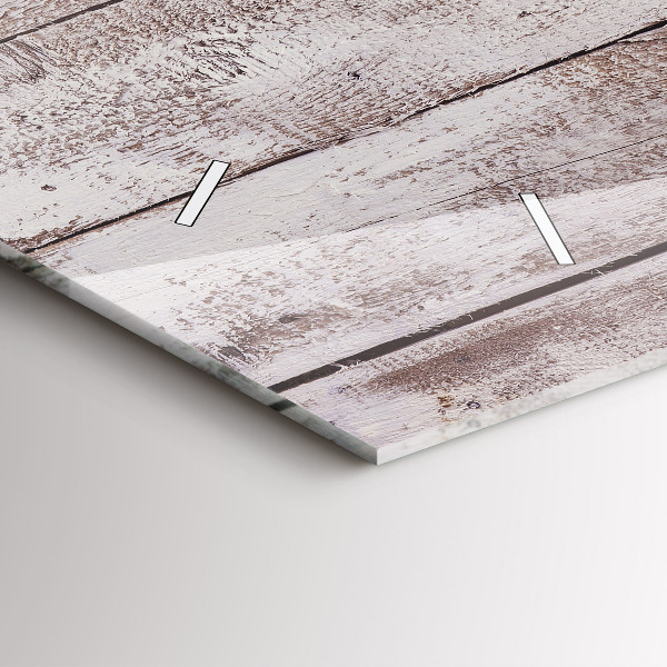 Reloj de cristal horizontal Ligeros tablones de madera