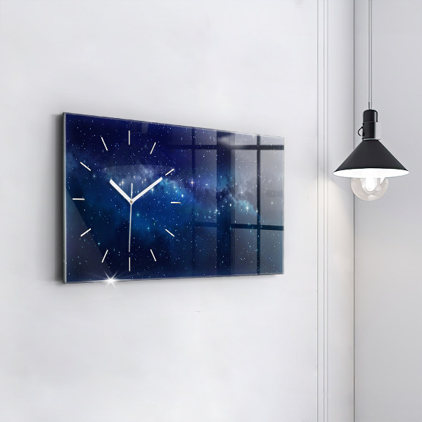 Reloj horizontal Estrellas de cielo oscuro