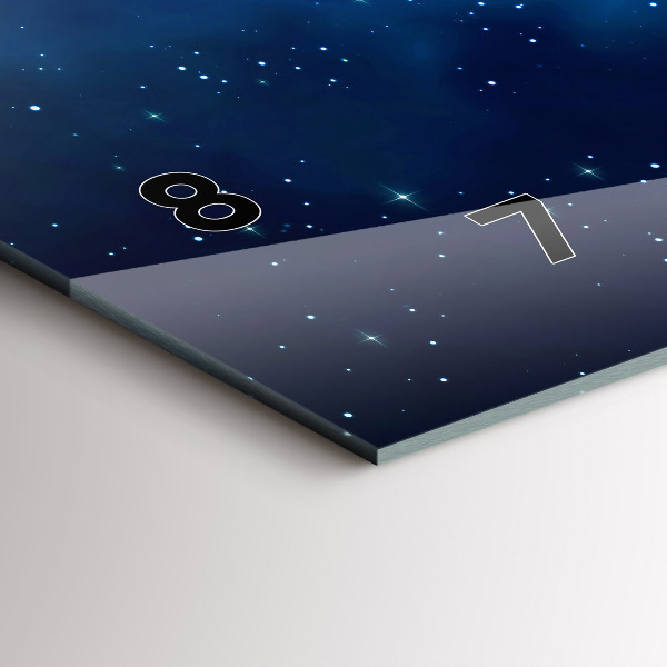 Reloj horizontal Estrellas de cielo oscuro