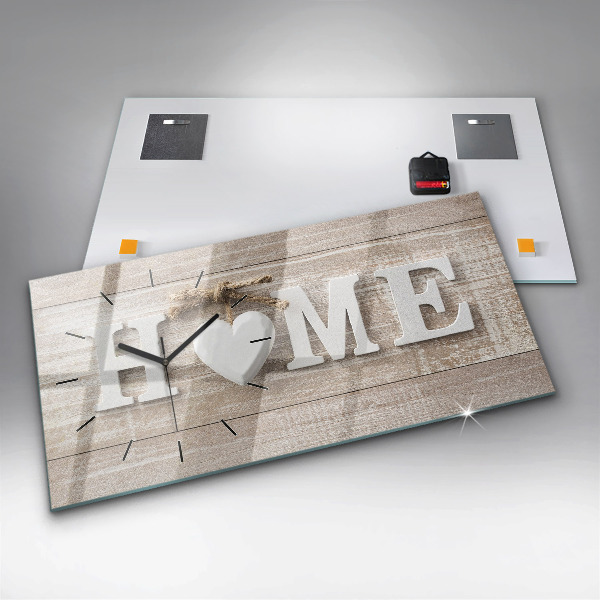 Reloj de cristal horizontal Inscripción de una casa