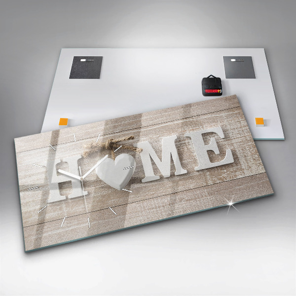 Reloj de cristal horizontal Inscripción de una casa