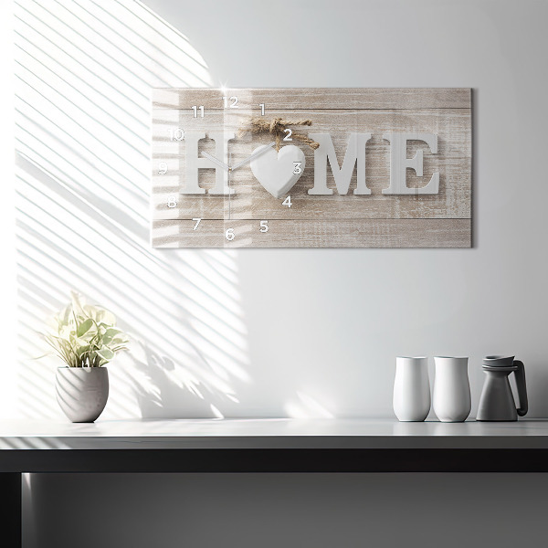 Reloj de cristal horizontal Inscripción de una casa