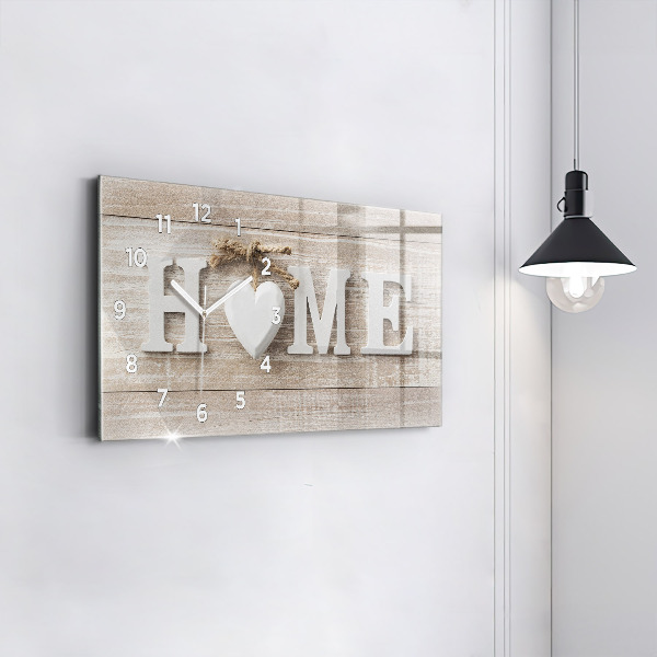 Reloj de cristal horizontal Inscripción de una casa