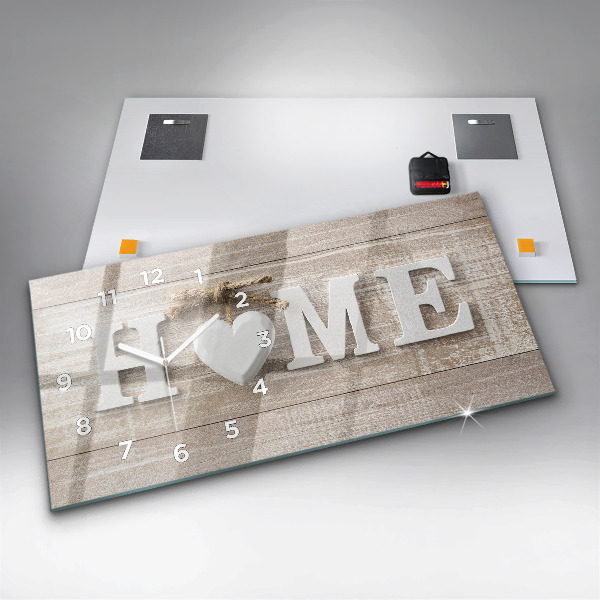 Reloj de cristal horizontal Inscripción de una casa