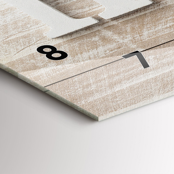 Reloj de cristal horizontal Inscripción de una casa