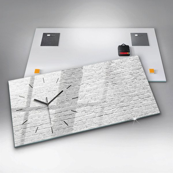 Reloj de cristal horizontal Muro de ladrillo