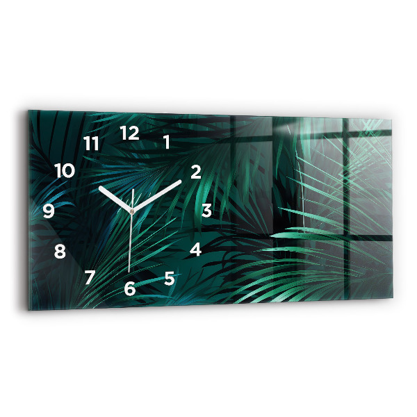Reloj horizontal Hojas tropicales
