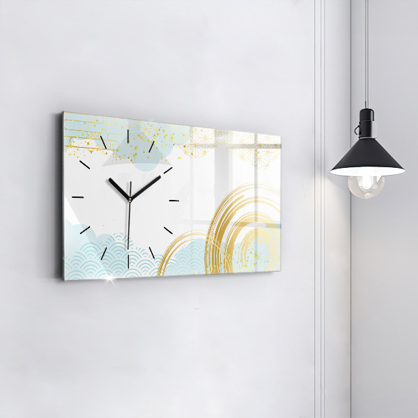 Reloj de cristal horizontal Motivo decorativo