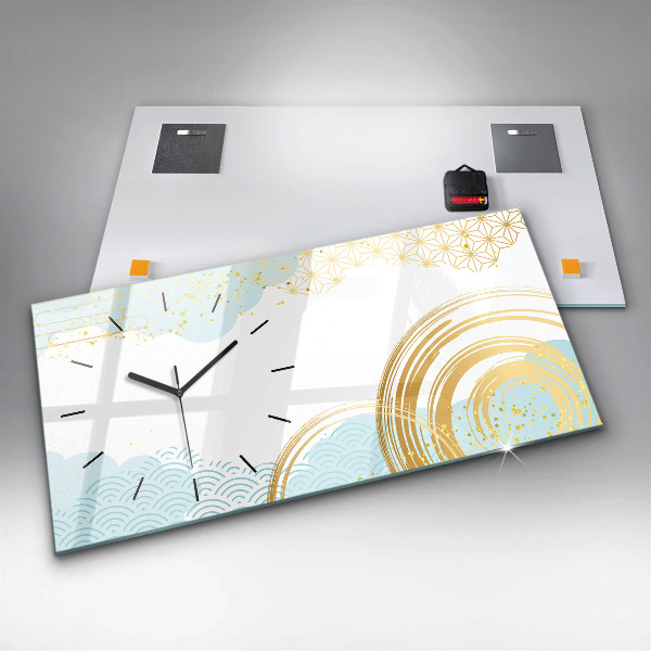 Reloj de cristal horizontal Motivo decorativo