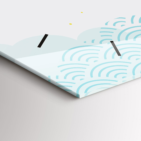 Reloj de cristal horizontal Motivo decorativo