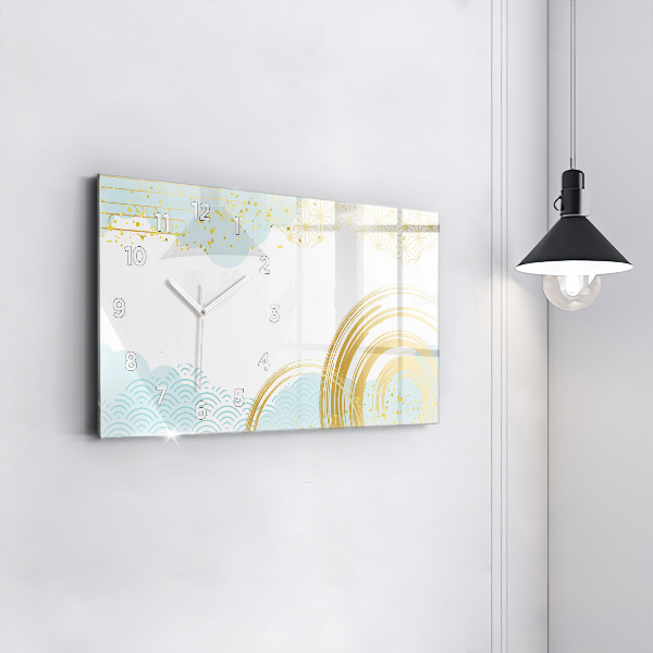 Reloj de cristal horizontal Motivo decorativo