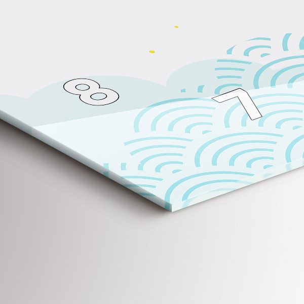 Reloj de cristal horizontal Motivo decorativo