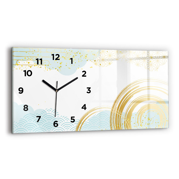Reloj de cristal horizontal Motivo decorativo