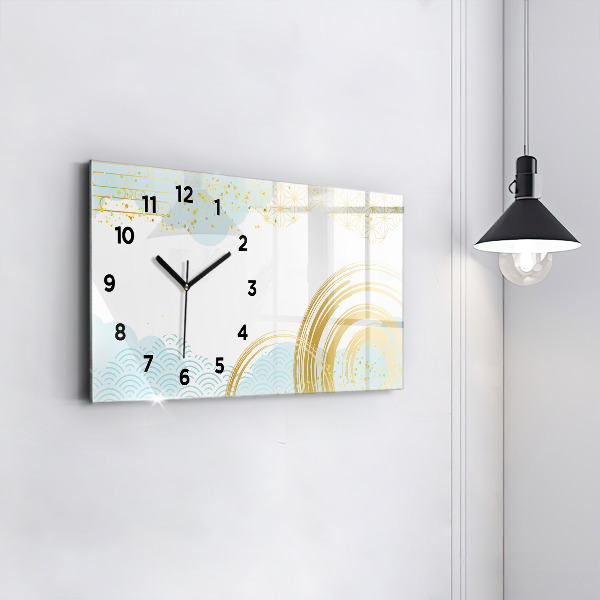 Reloj de cristal horizontal Motivo decorativo