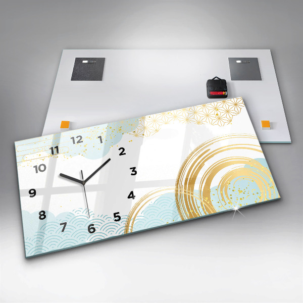 Reloj de cristal horizontal Motivo decorativo