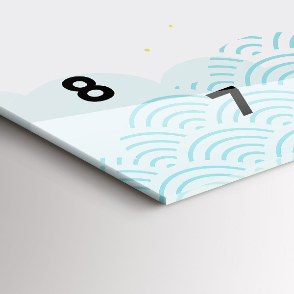 Reloj de cristal horizontal Motivo decorativo