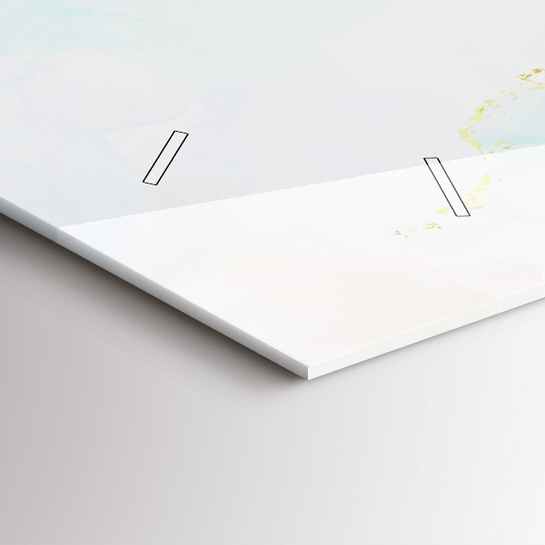 Reloj de cristal horizontal Acuarela mármol