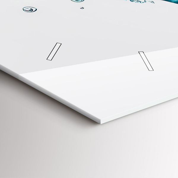 Reloj horizontal Mapamundi acuarela