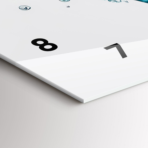 Reloj horizontal Mapamundi acuarela