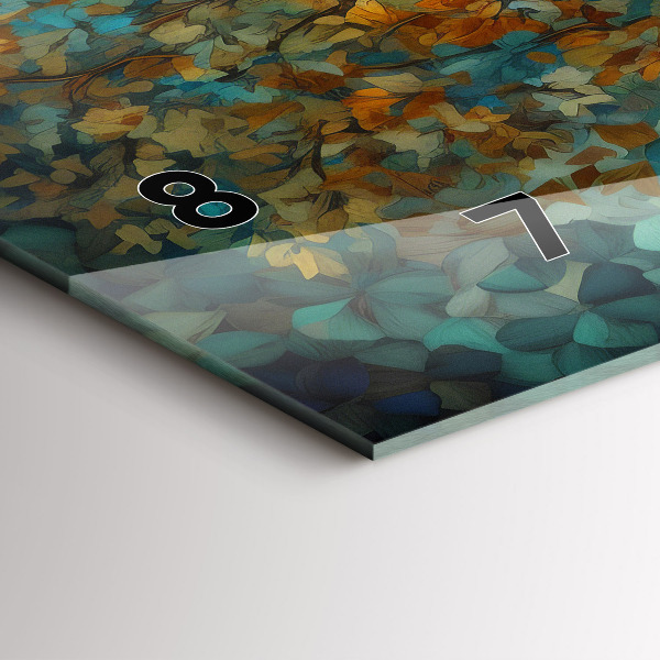 Reloj de cristal horizontal Árbol mosaico