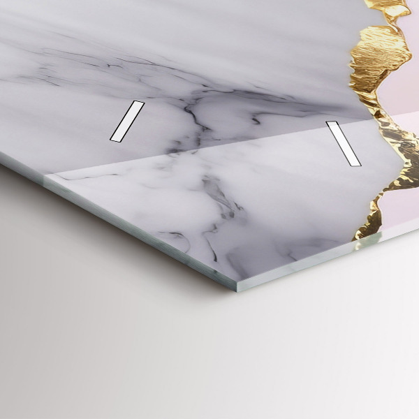 Reloj de cristal horizontal Mármol